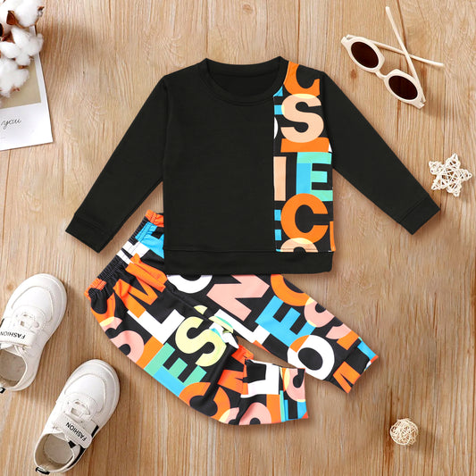 Full Sleeve T-Shirt and Track pant Boys Set Multi Color